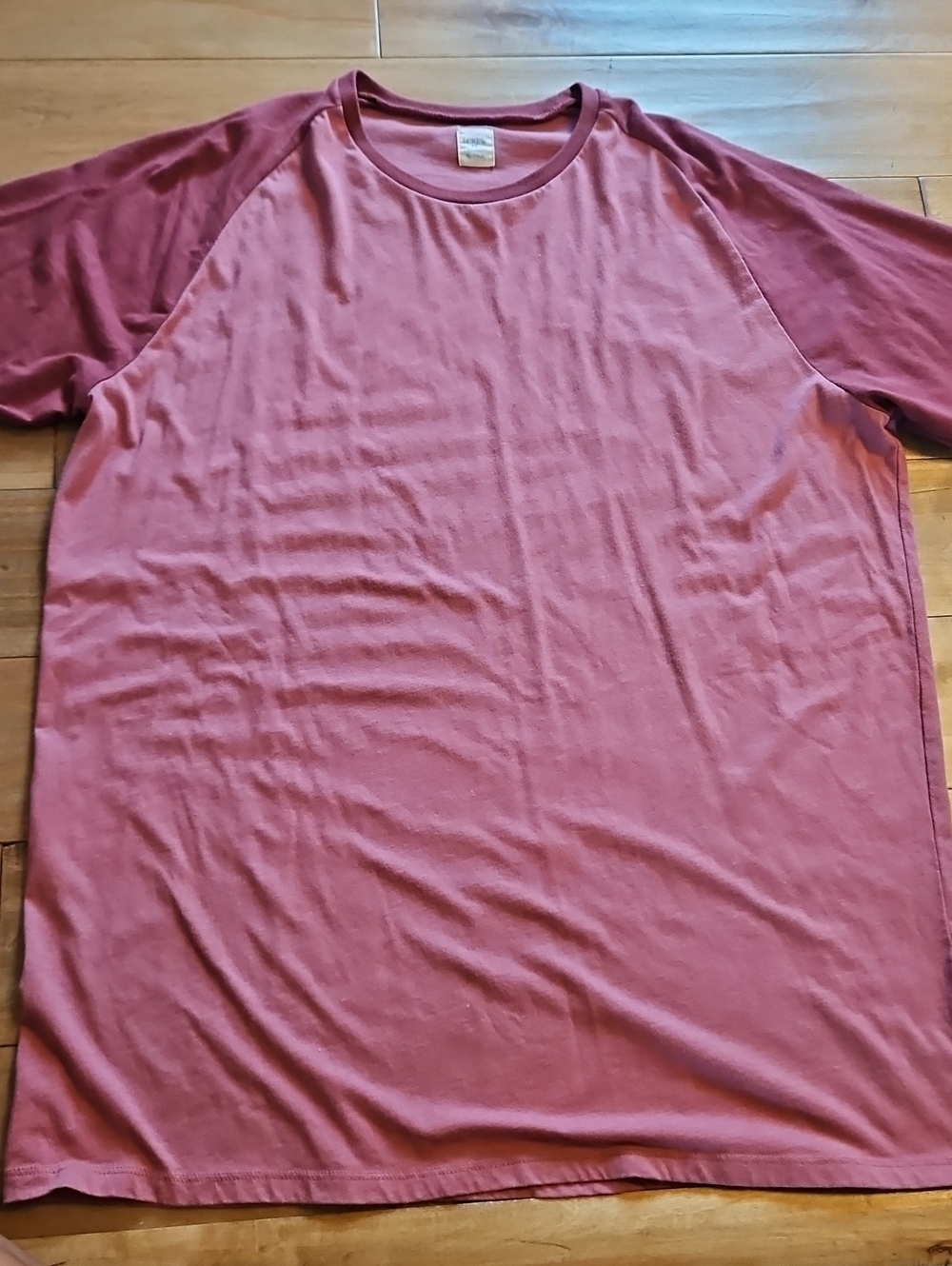 J. Crew Two-Tone Raglan Short Sleeve Tee - Rose